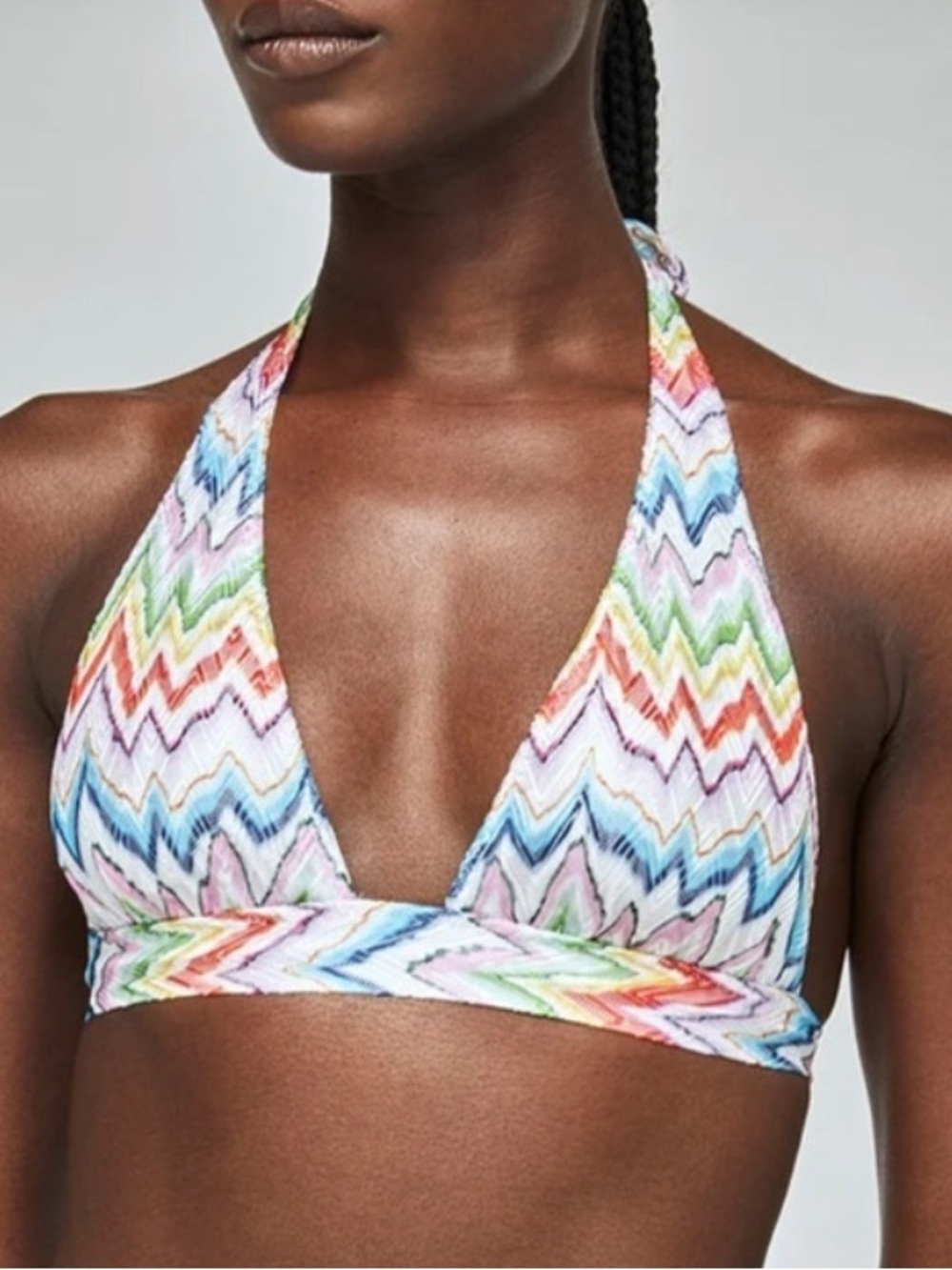 Missoni Multicolor Chevron Halter Bikini Top